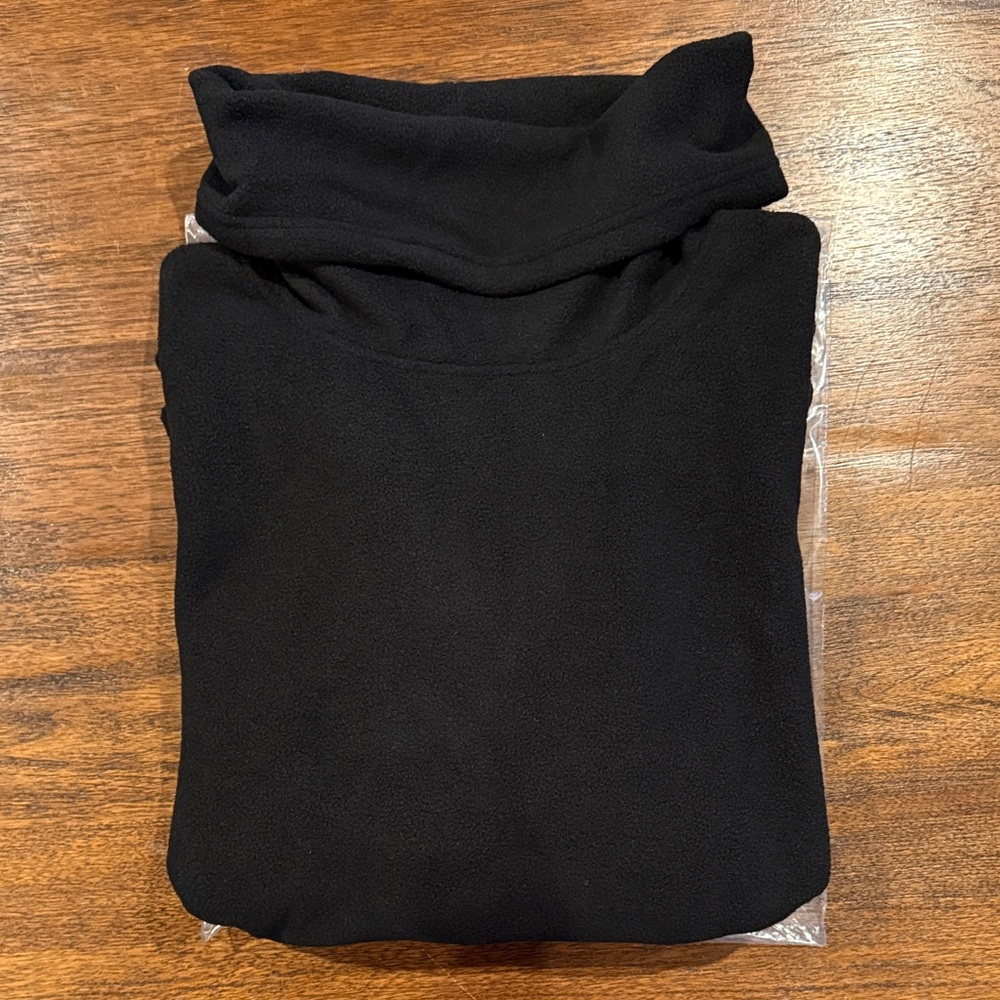 NWT! Coldwater Creek Cowl Fleece Pullover •Black • Women’s Size: XL